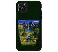 Majestic Mountain Waterfall Serene Valley Landscape Case for iPhone 11 Pro Max