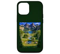 Majestic Mountain Waterfall Serene Valley Landscape Case for iPhone 12/12 Pro