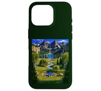 Majestic Mountain Waterfall Serene Valley Landscape Case for iPhone 16 Pro