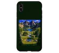 Majestic Mountain Waterfall Serene Valley Landscape Case for iPhone XS Max