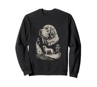 Majestic Newfoundland Dog Cliffside Landscape Sweatshirt