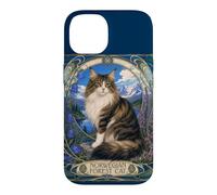 Majestic Norwegian Forest Cat Art Nouveau Case for iPhone 14