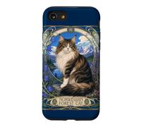 Majestic Norwegian Forest Cat Art Nouveau Case for iPhone SE (2020) / 7/8
