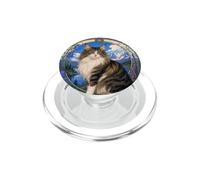 Majestic Norwegian Forest Cat Art Nouveau PopSockets PopGrip for MagSafe