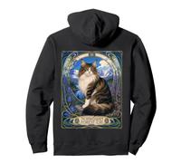 Majestic Norwegian Forest Cat Art Nouveau Pullover Hoodie