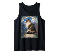 Majestic Norwegian Forest Cat Art Nouveau Tank Top