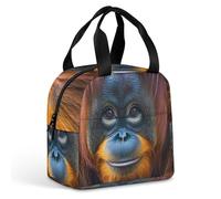 Majestic Orangutan Monkey Funny Insulated Bag Lightweight Reusable Lunch Box Printed Tote Bags for Adult Men Women