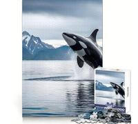 Majestic Orca Whale Killer 1000 Adult Pieces Jigsaw Puzzle Enjoyable Game Nice Thick Family Enjoyable Art Piece (38x26cm)