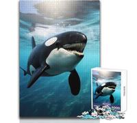 Majestic Orca Whale Killer 1000 Piece Jigsaw Puzzle for Teenagers Interactive Logical Thinking Game Ideal Memorable Occasion Gift Size 38x26cm