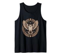 Majestic Owl Emblem Surrounded by Stars Tank Top