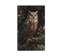 Majestic Owl On Ancient Tree Branch Single Toggle Blank Wall Plate Light Switch Cover Decorative 1 Gang for Kitchen Room Bathroom Size 11.4x7cm