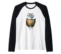 Majestic Owl Portrait Nocturnal Beauty for Bird Lovers Raglan Baseball Tee