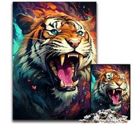 Majestic Painting Tiger 1000 Pieces Puzzles for Adults Challenging Puzzles Ideal for Lover, Perfect Christmas, New Year, Valentine's Gift 1000 PCS(75x50cm)