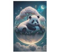 Majestic Panda Bear 1000 Piece Wooden Jigsaw Puzzles for Adults Puzzle Learning Educational Toys Family Games for Kids Jigsaws (78×53cm)