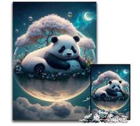 Majestic Panda Bear 1000 Pieces Puzzles for Adults Jigsaw Puzzles Ideal for Family Fun, Relaxation 50x75CM/19.68x29.52inch