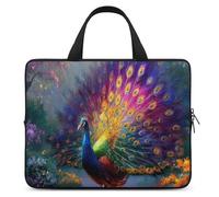 Majestic Peacock Laptop Sleeve Bag with Handle 13inch | Notebook Carrying Case Briefcase Protective Cover for Business Travel