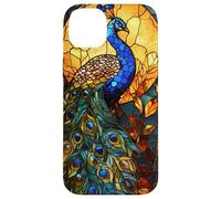Majestic Peacock Under Fiery Halo Case for iPhone 14 Plus