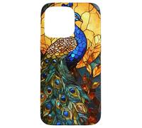 Majestic Peacock Under Fiery Halo Case for iPhone 15 Pro Max