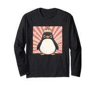Majestic Penguin Brings the Laughs for Kings and Queens Long Sleeve T-Shirt