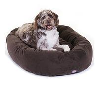 Majestic Pet 52 Inch Chocolate Suede Bagel Dog Bed By Products