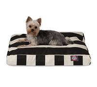 Majestic Pet Rectangle Small Dog Bed Washable - Non Slip Comfy Pet Bed - Dog Crate Bed with Removable Washable Cover - Dog Kennel Bed for Sleeping - Dog Bed Small Breed 27x20x4 Inch - Black
