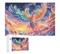 Majestic Phoenix in Cosmic Flight 1000 Piece Jigsaw Puzzle for Family Indoor Cooperative Puzzle Mental Exercise Gift for Celebration 1000 PCS