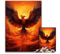 Majestic Phoenix Rising 1000 Piece Puzzle Difficult Puzzles for Adults Challenging Brain Teaser Relaxing Toy for Teenagers 1000 PCS(38x26cm)