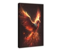 Majestic Phoenix Rising Canvas Poster Wall Art Decor Print Picture Paintings for Living Room Bedroom Decoration 12x18inch(30x45cm)