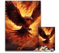 Majestic Phoenix Rising JigsawPuzzle 1000 Pieces for Adults Wooden Jigsaw Brain Challenge Game for Teenagers Family Interaction 1000 PCS(75x50cm)