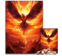Majestic Phoenix Rising Puzzles 1000 Pieces for Adults Paper Jigsaw Puzzles for Travel Lovers Couples Challenging Toy 1000 PCS(38x26cm)