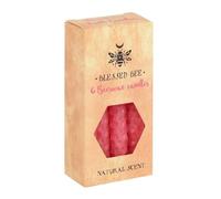 Majestic Pink Beeswax Spell Candles - 11cm x 5.5cm (Pack of 6) - Long-Lasting & Vibrant Decor, Magical Ambience - Perfect for Home & Office