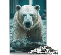 Majestic Polar Bear Puzzle Fun Activity for at Home Premium Cardboard Jigsaw Puzzle for Adults Teen 1000pcs (26x38cm)
