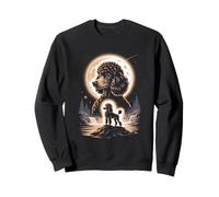 Majestic Poodle Under Moon By Waterfalls Sweatshirt