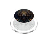 Majestic power of the fantasy lion PopSockets PopGrip for MagSafe