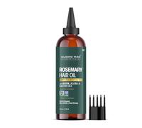 Majestic Pure 100% Pure Rosemary Oil with Applicator for Hair Care, Strengthening, Nourishing, and Volumizing Formula with Jojoba Oil and Castor Oil - Non GMO Verified, 4 Fl Oz