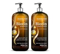 MAJESTIC PURE Biotin Shampoo and Conditioner Set with DHT Blocker Complex - Hydrating, Nourishing & Supporting Healthy Hair, Sulfate Free, for Men & Women - 16 fl oz each