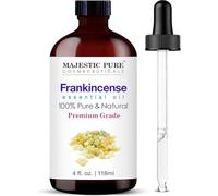 MAJESTIC PURE Frankincense Essential Oil | 100% Pure and Natural Frankincense Oil | Premium Grade Essential Oils for Hair Care, Home Diffusers, Skin, Aromatherapy, Massage and Humidifiers | 4 Fl Oz