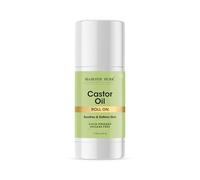MAJESTIC PURE Organic Castor Oil 50ml Roll & Glow 100% Pure Cold & Fresh-Pressed for Dry Skin & Eyelashes & Eyebrows - Handy On the Go Size Hexane Free Natural Food-Grade
