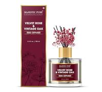 Majestic Pure Velvet Rose & Vintage Oak Reed Diffuser 100ml - Natural Aromatherapy Home Fragrance, Essential Oil Air Freshener with Reed Sticks for Bathroom, Living Room & Office
