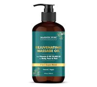 Majestic Pure Vitamin E 70K Blend Massage Oil 236 ml - with Sweet Almond, Jojoba, Argan & Avocado Oils, Invigorating & Relaxing Body Massage Oil, for All Skin Types, Men & Women
