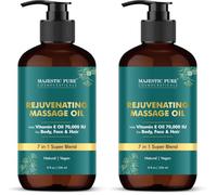 Majestic Pure Vitamin E Massage Oil Massage Therapy - (236 ml) | 8 Fl Oz (Pack of 2)