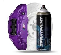Majestic Purple Gleam Brake Caliper Paint - Drum Gloss 1K Heat Resistant Aerosol Spray 400ml - Durable High Temperature Up to 280°C Lacquer Primer for Scratch Repair (Aerosol + Lacquer)