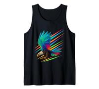 Majestic Rainbow Winged Bald Eagle in Flight Tank Top