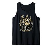 Majestic Red Deer Stag Hart Buck Rustic Wilderness Graphic Tank Top