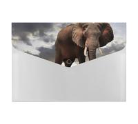 Majestic Rust Elephant Expanding File Organizer, Multi-Pocket Accordion Folder, Document Storage and Office Supplies