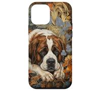 Majestic Saint Bernard Dog Floral Art Case for iPhone 12 mini