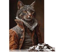 Majestic Scottish Wildcat Puzzles 500 Pieces Wooden Puzzles Puzzle for Adults And Teenager Jigsaw Puzzles for Adults Gifts 500pcs (52x38cm)
