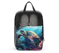 Majestic Sea Turtle Shoe Bag for Travel Daily Use Anti-dust Storage Carrier Golf Shoe Pouch