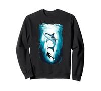 Majestic Shark Diver Marine Life Exploration Sweatshirt