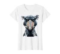 Majestic Shoebill Storks Portrait Value Graphic T-Shirt, Women, White, L